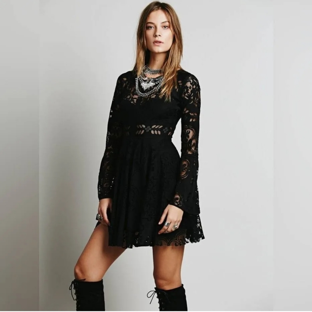 Free People Lace Lovers Folk Dress